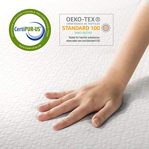 Zinus Colchón de Espuma viscoelástica con efecto memoria y capa Green Tea de 150x200x25cm, Certificación OEKO-TEX®