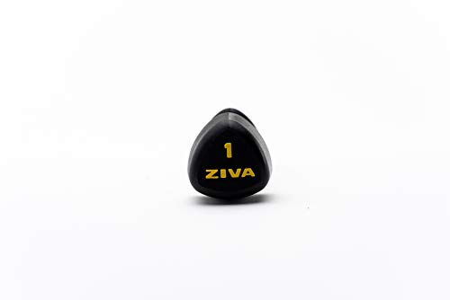 ZIVA Classic Studio 2 Mancuernas de 1KG, Unisex Adulto, Negro/Amarillo, Talla única
