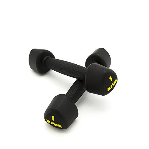 ZIVA Classic Studio 2 Mancuernas de 1KG, Unisex Adulto, Negro/Amarillo, Talla única ZIVA Classic Studio 2 Mancuernas de 1KG, Unisex Adulto, Negro/Amarillo, Talla única