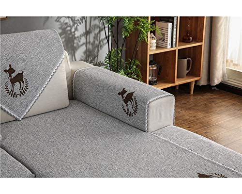 ZIXING Fashion Funda de sofá Universal Patrón de Ciervo Moderno Protector de Muebles para Sala de Estar Lavable Cubierta del sofá 2 70 * 70cm(Respaldo Toalla)