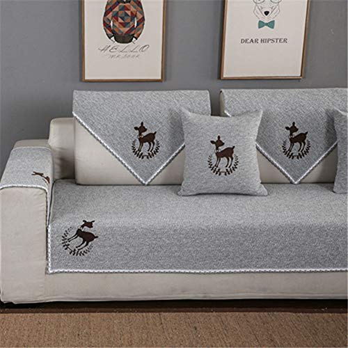 ZIXING Fashion Funda de sofá Universal Patrón de Ciervo Moderno Protector de Muebles para Sala de Estar Lavable Cubierta del sofá 2 70 * 70cm(Respaldo Toalla) ZIXING Fashion Funda de sofá Universal Patrón de Ciervo Moderno Protector de Muebles para Sala de Estar Lavable Cubierta del sofá 2 70 * 70cm(Respaldo Toalla)