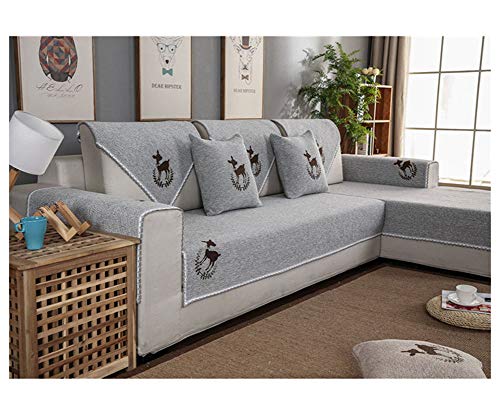 ZIXING Fashion Funda de sofá Universal Patrón de Ciervo Moderno Protector de Muebles para Sala de Estar Lavable Cubierta del sofá 2 70 * 70cm(Respaldo Toalla) ZIXING Fashion Funda de sofá Universal Patrón de Ciervo Moderno Protector de Muebles para Sala de Estar Lavable Cubierta del sofá 2 70 * 70cm(Respaldo Toalla)