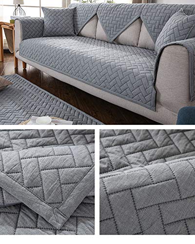 ZIXING Fashion Invierno Sofá Protector Fundas de sofá, Protector de Muebles Moderno Antideslizante Cubre para Sofá Plata Gris 90 * 90cm(Respaldo Toalla) ZIXING Fashion Invierno Sofá Protector Fundas de sofá, Protector de Muebles Moderno Antideslizante Cubre para Sofá Plata Gris 90 * 90cm(Respaldo Toalla)