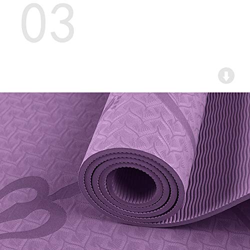 ZIXINGA Esterilla Yoga Antideslizante - con Sistema De Alineación Colchoneta De Yoga con Bolsa de Transporte Púrpura 183X61X0.6cm ZIXINGA Esterilla Yoga Antideslizante - con Sistema De Alineación Colchoneta De Yoga con Bolsa de Transporte Púrpura 183X61X0.6cm
