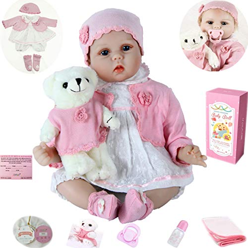 ZIYIUI Realista 22 Pulgadas Muñecas Reborn bebé 55 cm Recién Nacido Silicona Suave de Vinilo Realista Bebé Reborn niña Hecha a Mano Regalo de cumpleaños para niños ZIYIUI Realista 22 Pulgadas Muñecas Reborn bebé 55 cm Recién Nacido Silicona Suave de Vinilo Realista Bebé Reborn niña Hecha a Mano Regalo de cumpleaños para niños