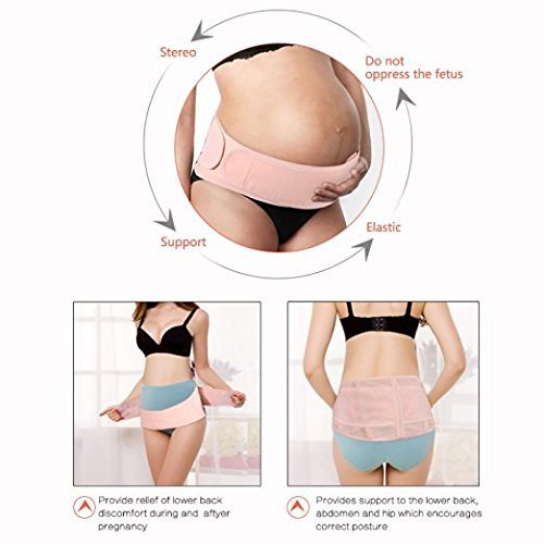 ZJchao Cinturón de Embarazo, Apoyo Abdominal y Lumbar para Mujeres Embarazadas, elástico, cómodo (Old Style)