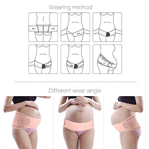 ZJchao Cinturón de Embarazo, Apoyo Abdominal y Lumbar para Mujeres Embarazadas, elástico, cómodo (Old Style) ZJchao Cinturón de Embarazo, Apoyo Abdominal y Lumbar para Mujeres Embarazadas, elástico, cómodo (Old Style)