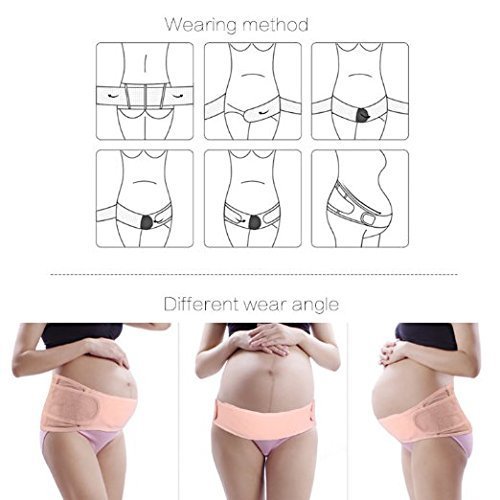 ZJchao Cinturón de Embarazo, Apoyo Abdominal y Lumbar para Mujeres Embarazadas, elástico, cómodo (Old Style)