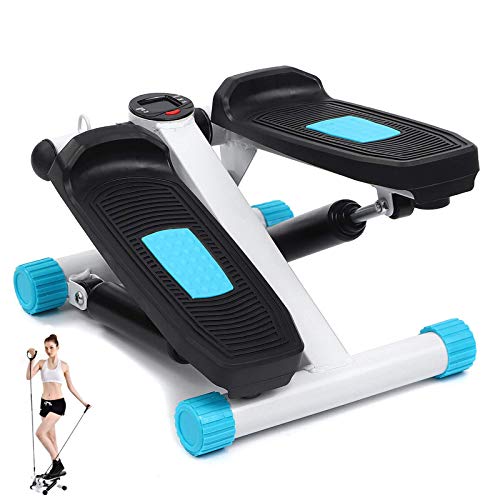 Zjcpow Mini-Paso A Paso Fitness Stair Stepper Cardio Sport Fitness Stepper Machine con Bandas De Resistencia De Monitor LCDpara