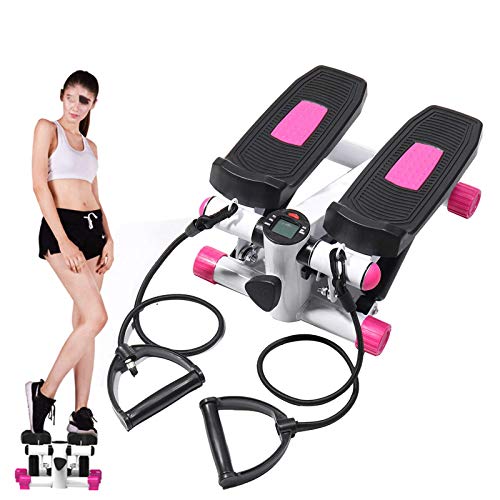 Zjcpow Mini-Paso A Paso Multifuncional Mini Steppers Pantalla LED Cintas De Correr Deportivas Máquinas para Correr Pedal De Adelgazamiento Gimnasio En Casa Equipo De Fitness con Bandas Elásticaspara