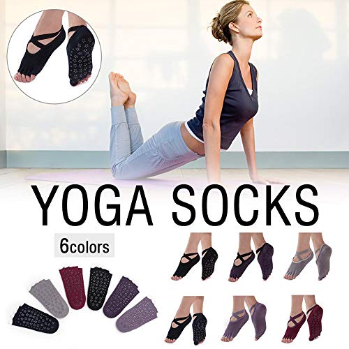ZJHHH Yoga Calcetines Antideslizante para Las Mujeres, para Las Mujeres Antideslizante Gripsstraps, Ideal para Pilates, Pure Barre, Ballet, Danza, Descalzo Entrenamiento ZJHHH Yoga Calcetines Antideslizante para Las Mujeres, para Las Mujeres Antideslizante Gripsstraps, Ideal para Pilates, Pure Barre, Ballet, Danza, Descalzo Entrenamiento