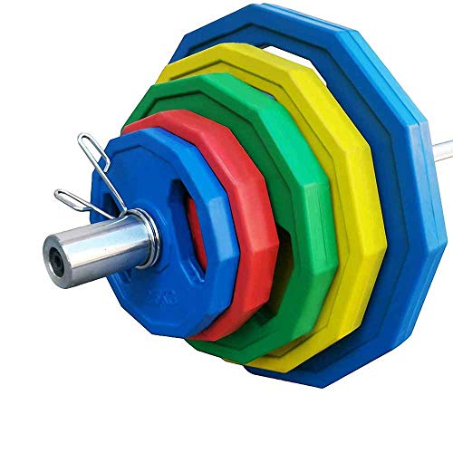 ZJYB Mancuernas Discos Set Body Pump Juego de Discos Ideal para la práctica de Ejercicios de Crossfit o musculación y finess,2x25kg