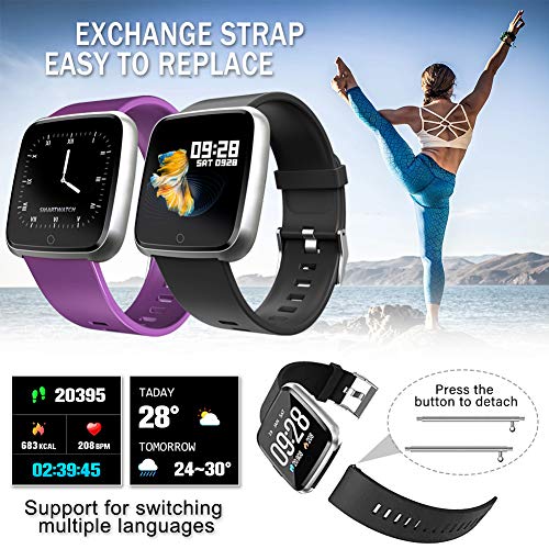 ZKCREATION Smartwatch,Reloj Inteligente Pulsera Actividad con Pulsómetro Podómetro Calorie Monitoreo del sueño Impermeable Relojes Inteligentes para Hombre Mujer para Android iOS ZKCREATION Smartwatch,Reloj Inteligente Pulsera Actividad con Pulsómetro Podómetro Calorie Monitoreo del sueño Impermeable Relojes Inteligentes para Hombre Mujer para Android iOS