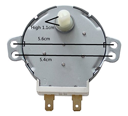ZkeeShop TYJ508A7 Horno microondas TYJ50-8A7 4W 5/6 RPM 11mm Motor sincrónico Spindle Turntable Motor