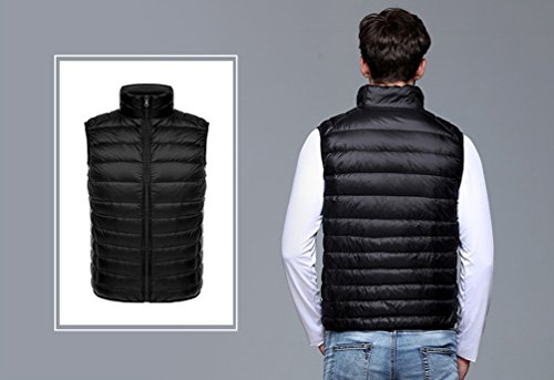ZKOO Chaleco de Pluma para Hombre Ligero Sin Mangas Chaquetas Acolchado de Pluma Calentar Invierno Otoño Negro ZKOO Chaleco de Pluma para Hombre Ligero Sin Mangas Chaquetas Acolchado de Pluma Calentar Invierno Otoño Negro