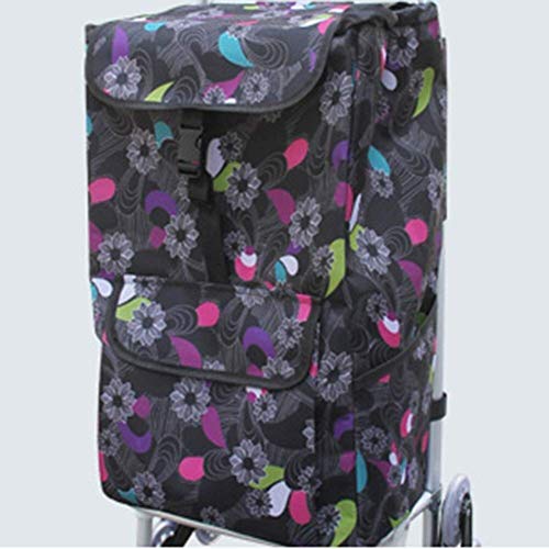 ZLININ Y-Longhair Cesta de la Compra, Carrito Plegable portátil, pequeño Carro, Carro de Ancianos, casa rodante, Bolsillo Oxford, Detachable.Size: 45 * 35 * 98cm. Carritos de la Compra