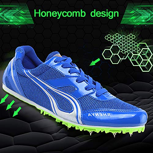 ZLYZS Zapatos De Atletismo, Sprint Spikes Running Spikes Zapatos Unisex Junior De Salto De Longitud Competencia Juvenil Dedicada,Negro,EU42 ZLYZS Zapatos De Atletismo, Sprint Spikes Running Spikes Zapatos Unisex Junior De Salto De Longitud Competencia Juvenil Dedicada,Negro,EU42