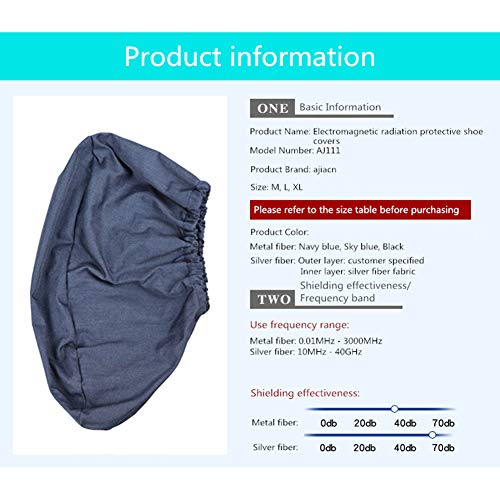 ZMMHW Cubiertas de Zapatos de Tela antirradiación, Cubiertas de Zapatos Protectoras de radiación Unisex con protección EMF,XL ZMMHW Cubiertas de Zapatos de Tela antirradiación, Cubiertas de Zapatos Protectoras de radiación Unisex con protección EMF,XL