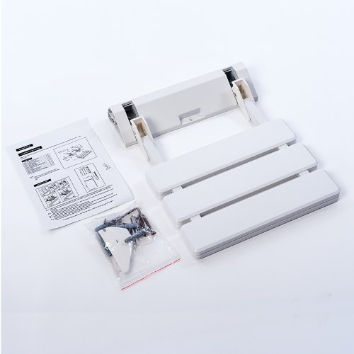 ZNL JCH01 - Asiento de ducha plegable para montar en la pared, color blanco