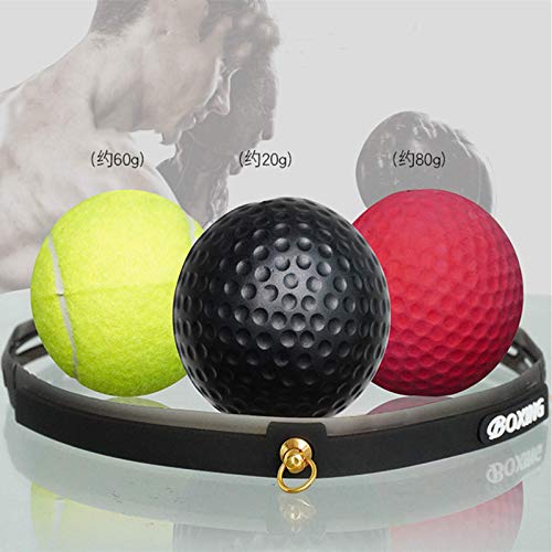 ZNN Pelota de Boxeo para la Cabeza, Pelota de reacción elástica y Transpirable, Hombres y Mujeres utilizados para Mejorar la reacción, Pelota de Sprint de Entrenamiento Ocular Manual ZNN Pelota de Boxeo para la Cabeza, Pelota de reacción elástica y Transpirable, Hombres y Mujeres utilizados para Mejorar la reacción, Pelota de Sprint de Entrenamiento Ocular Manual