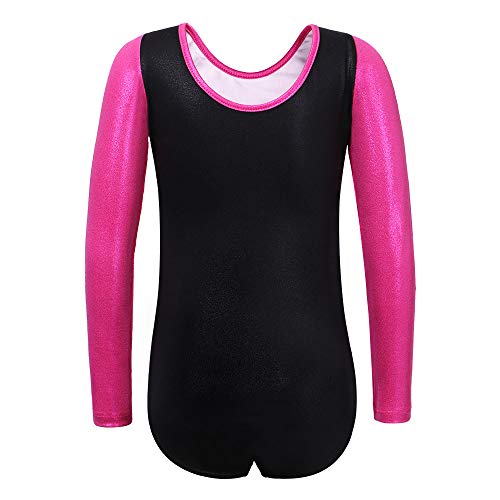 ZNYUNE Niña Maillot Gimnasia 197 Rosa Mangas Largas NO.8A para 7-8 años ZNYUNE Niña Maillot Gimnasia 197 Rosa Mangas Largas NO.8A para 7-8 años