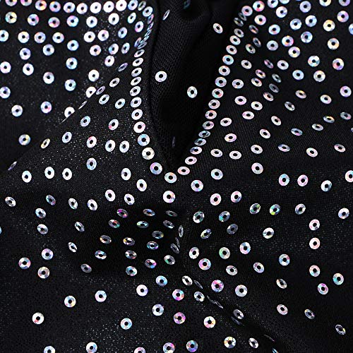 ZNYUNE NiƱa Maillots de Gimnasia ClƔsico sin Manga con Lentejuelas 198 Negro 6A ZNYUNE NiƱa Maillots de Gimnasia ClƔsico sin Manga con Lentejuelas 198 Negro 6A