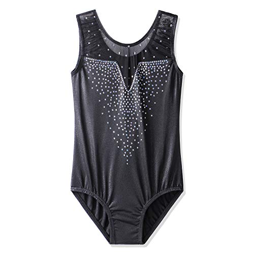 ZNYUNE NiƱa Maillots de Gimnasia ClƔsico sin Manga con Lentejuelas 198 Negro 6A ZNYUNE NiƱa Maillots de Gimnasia ClƔsico sin Manga con Lentejuelas 198 Negro 6A