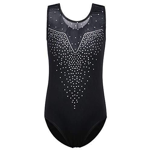 ZNYUNE NiƱa Maillots de Gimnasia ClƔsico sin Manga con Lentejuelas 198 Negro 6A ZNYUNE NiƱa Maillots de Gimnasia ClƔsico sin Manga con Lentejuelas 198 Negro 6A