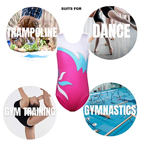ZNYUNE Niña Maillots de Gimnasia Multicolor sin Mangas 182 Blanco 12A ZNYUNE Niña Maillots de Gimnasia Multicolor sin Mangas 182 Blanco 12A