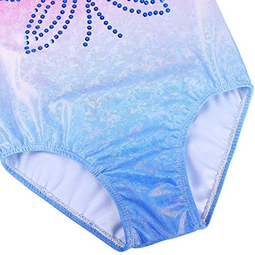 ZNYUNE Niña Maillots de Gimnasia sin Manga Espumoso 261 Rosa Azul 4A ZNYUNE Niña Maillots de Gimnasia sin Manga Espumoso 261 Rosa Azul 4A