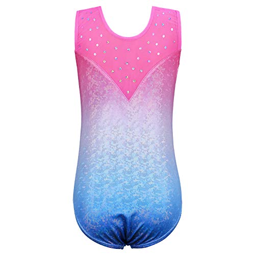ZNYUNE Niña Maillots de Gimnasia sin Manga Espumoso 261 Rosa Azul 4A ZNYUNE Niña Maillots de Gimnasia sin Manga Espumoso 261 Rosa Azul 4A