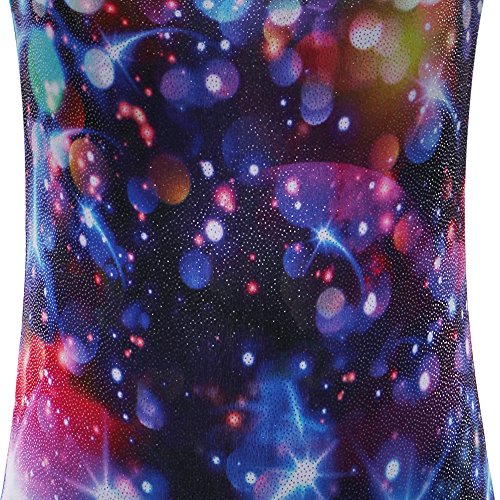 ZNYUNE Niña Maillots Gimnasia sin Manga 166 Galaxia 10A