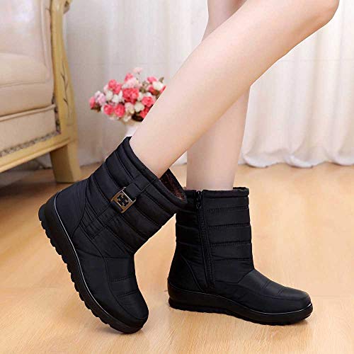 ZODOF Botas de Nieve para Mujer Mujeres Calientes de Invierno Botas para la Nieve Botas Casuales para Mujer Botines cálidos Botas de Mediana Edad ZODOF Botas de Nieve para Mujer Mujeres Calientes de Invierno Botas para la Nieve Botas Casuales para Mujer Botines cálidos Botas de Mediana Edad