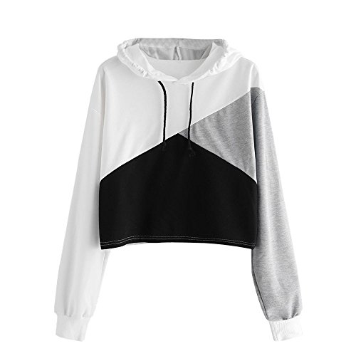 ZODOF Mujer Sudadera Manga Larga Invierno Otoño Moda Fashion Traje de Calle y hogar, Sudadera Casual de Manga Larga para Mujeres con Cuello Redondo Sudaderas con Capucha