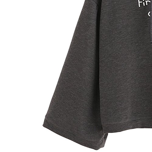 ZODOF Mujer Sudaderas Cortas, Letras Mujer Sudaderas con Capucha Manga Larga Sudaderas Mujer Cortas Blusa Casual Suelto Tops