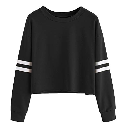 ZODOF Sudadera para Mujer con Dibujo de Piña Tops de Color Puro Manga Larga Casual Moda Sexy Ropa para Mujer