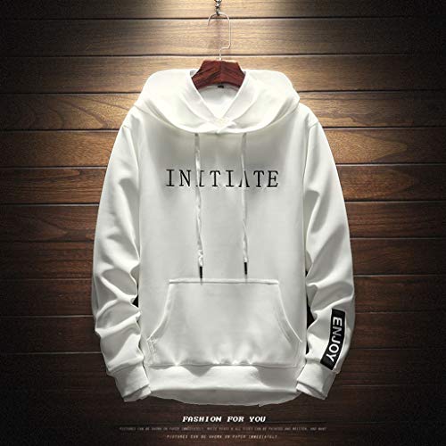 ZODOF Unisex Sudaderas con Capucha Impreso Moda Gorra Y Manga Larga Guardia Sencillo Letras Impreso Tallas Grandes Chaqueta Abrigos Pullover,Blanco ZODOF Unisex Sudaderas con Capucha Impreso Moda Gorra Y Manga Larga Guardia Sencillo Letras Impreso Tallas Grandes Chaqueta Abrigos Pullover,Blanco