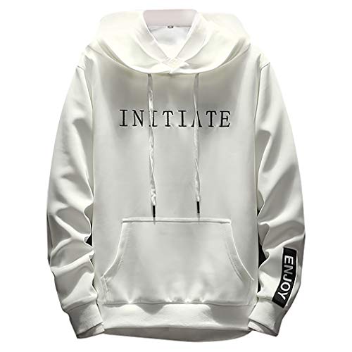 ZODOF Unisex Sudaderas con Capucha Impreso Moda Gorra Y Manga Larga Guardia Sencillo Letras Impreso Tallas Grandes Chaqueta Abrigos Pullover,Blanco ZODOF Unisex Sudaderas con Capucha Impreso Moda Gorra Y Manga Larga Guardia Sencillo Letras Impreso Tallas Grandes Chaqueta Abrigos Pullover,Blanco