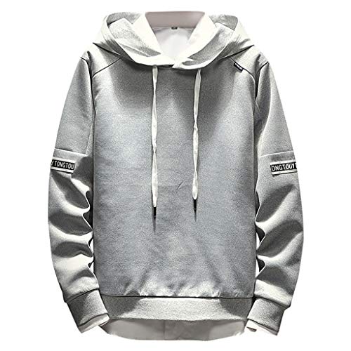 ZODOF Unisex Sudaderas con Capucha Impreso Moda Gorra Y Manga Larga Guardia Sencillo Letras Impreso Tallas Grandes Chaqueta Abrigos Pullover,Gris ZODOF Unisex Sudaderas con Capucha Impreso Moda Gorra Y Manga Larga Guardia Sencillo Letras Impreso Tallas Grandes Chaqueta Abrigos Pullover,Gris
