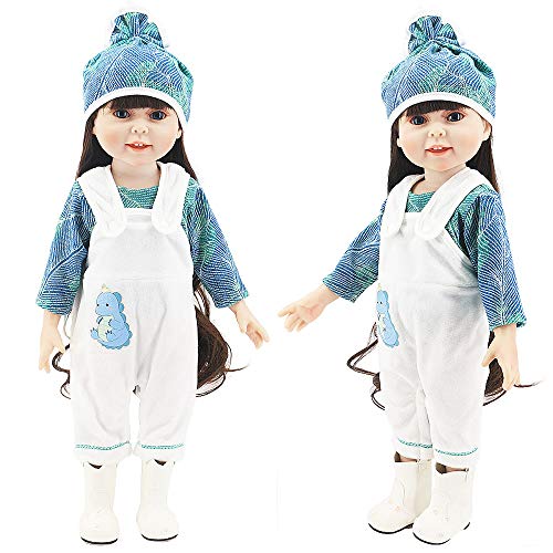 ZOEON Ropa de Muñecas para New Born Baby Doll, Trajes con Sombrero para 18 " Muñecas (40-45 cm) (Verde)