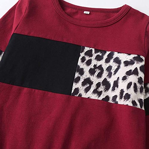 ZOEREA Conjunto de Ropa de Bebé Niña Moda Manga Sudadera Tops + Pantalones Leopardo Recién Nacido Niñas Otoño Primavera Trajes 2 Piezas