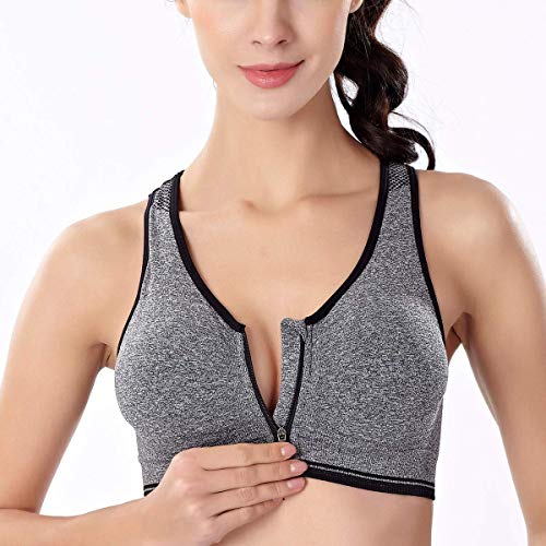 ZOEREA Sujetador Cierre Delantero Deportivo para Mujer Gimnasio Ropa con Almohadillas Extraíbles para Correr Sin Costuras Yoga Fitness 2 Piezas ZOEREA Sujetador Cierre Delantero Deportivo para Mujer Gimnasio Ropa con Almohadillas Extraíbles para Correr Sin Costuras Yoga Fitness 2 Piezas