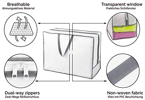 ZOLLNER 2 Bolsas de Almacenamiento de Ropa, Mantas y edredones, 65x25x50 cm ZOLLNER 2 Bolsas de Almacenamiento de Ropa, Mantas y edredones, 65x25x50 cm