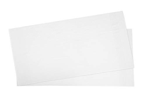 ZOLLNER 2 Toallas de Ducha 100% algodón, 70x140 cm, de Rizo, Blancas