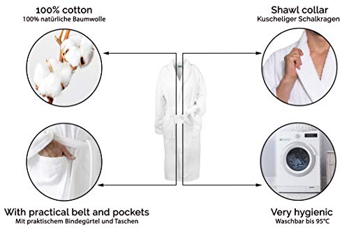 ZOLLNER Albornoz de Ducha para Hombre y Mujer, Talla XL, Otras Tallas, algodón ZOLLNER Albornoz de Ducha para Hombre y Mujer, Talla XL, Otras Tallas, algodón