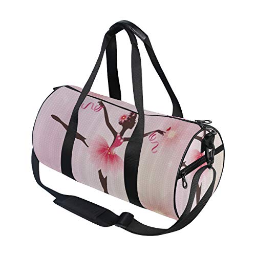 ZOMOY Bolsa de Deporte,Ballet Dancer Tree Polka Point Gimnasia Rítmica Art Lover Girl Design,Nuevo de Cubo de impresión Bolsas de Ejercicios Bolsa de Viaje Equipaje Bolsa de Lona