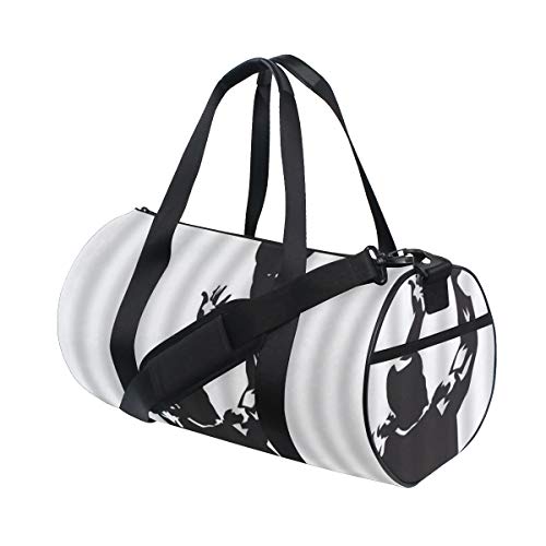 ZOMOY Bolsa de Deporte,Deportes Jugador de Baloncesto Tiro Movimiento Silueta Minimalismo Moderno,Nuevo de Cubo de impresión Bolsas de Ejercicios Bolsa de Viaje Equipaje Bolsa de Lona ZOMOY Bolsa de Deporte,Deportes Jugador de Baloncesto Tiro Movimiento Silueta Minimalismo Moderno,Nuevo de Cubo de impresión Bolsas de Ejercicios Bolsa de Viaje Equipaje Bolsa de Lona