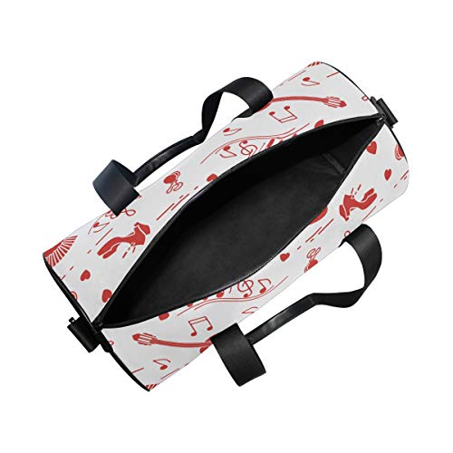 ZOMOY Bolsa de Deporte,Patrón Fan Zapatos Castañuelas Notas,Nuevo Cilindro de impresión Bolsas de Ejercicios Bolsa de Viaje Equipaje Bolsa de Lona ZOMOY Bolsa de Deporte,Patrón Fan Zapatos Castañuelas Notas,Nuevo Cilindro de impresión Bolsas de Ejercicios Bolsa de Viaje Equipaje Bolsa de Lona