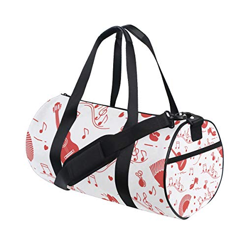 ZOMOY Bolsa de Deporte,Patrón Fan Zapatos Castañuelas Notas,Nuevo Cilindro de impresión Bolsas de Ejercicios Bolsa de Viaje Equipaje Bolsa de Lona ZOMOY Bolsa de Deporte,Patrón Fan Zapatos Castañuelas Notas,Nuevo Cilindro de impresión Bolsas de Ejercicios Bolsa de Viaje Equipaje Bolsa de Lona