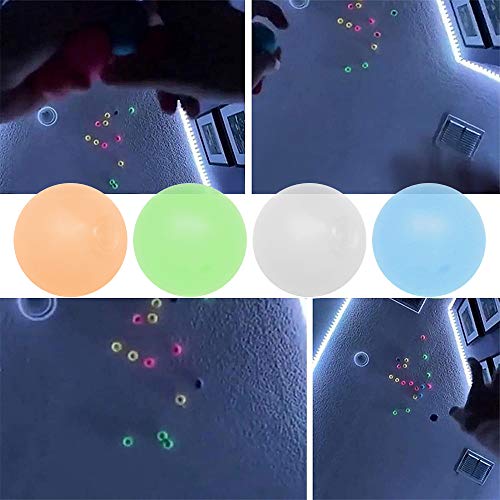 ZoneYan Bola Pegajosa Fluorescente, Globbles pegajosos, Globbles Juguetes de Bola Adhesiva, Bola de Pared Pegajosa Fluorescente, Fluorescente Sticky Target Wall Balls, Sticky Balls para Adulto y Niño